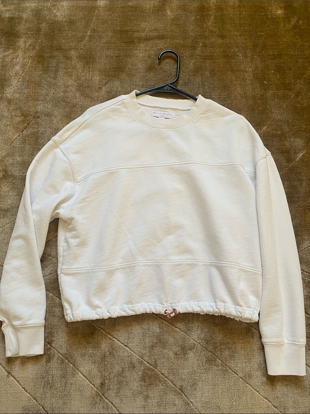 Spiritual Gangster Cream Crewneck Sweatshirt with Gold Logo Tag